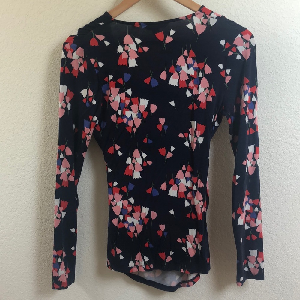 Boden Long Sleeve Jersey Wrap Top - Picture 4 of 6